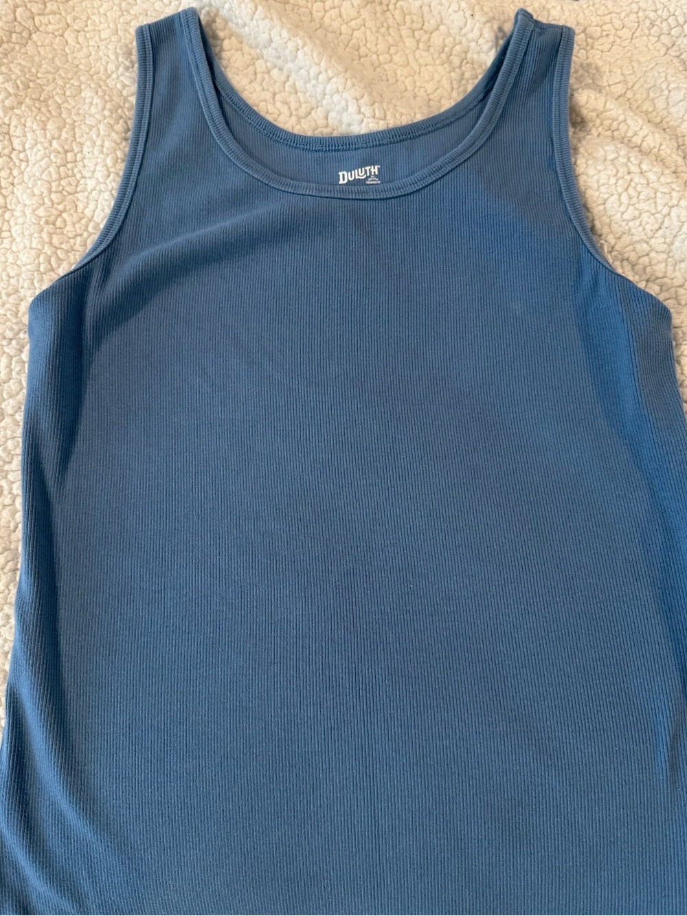 Women's No-Yank Rib Tank - Blue